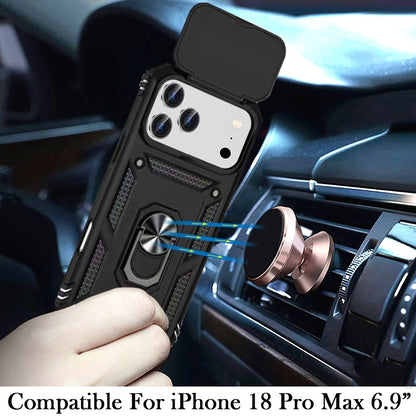 Phone Case for Apple iPhone 18 Pro Max Shockproof Magnetic Ring Stand Camera Guard Rugged Grip Anti Slip Heavy Duty Hybrid Armor Durable Matte Cover