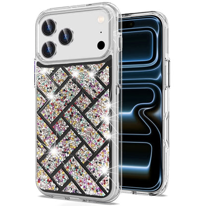 For Apple iPhone 17 Pro Max Sparkly 3D Design Diamond Shockproof Protective Bling Glitter Rhinestone Hybrid Skin PC & TPU Case Cover