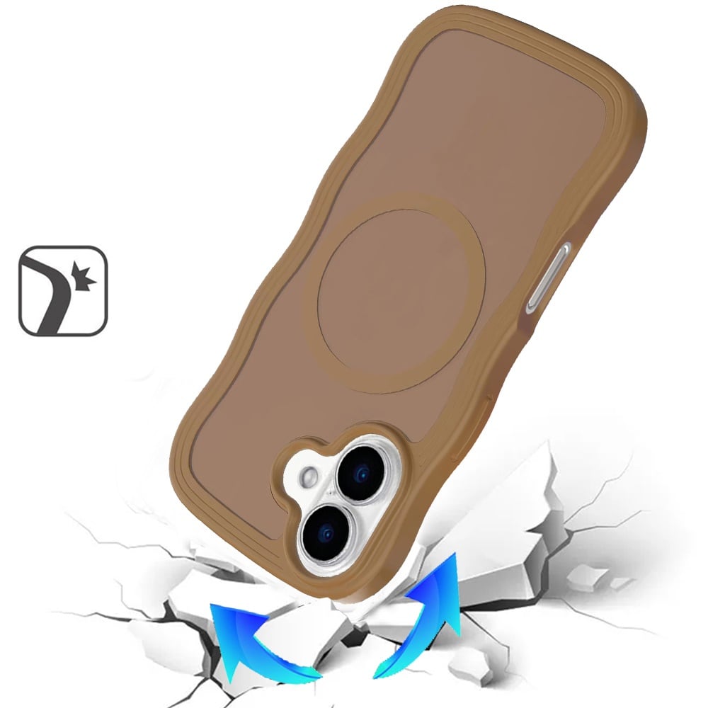 For Apple iPhone 17 (6.3") Grip Hand Magnetic Hybrid Case Shockproof Protection Matte Skin Rubber TPU + PC Case Cover