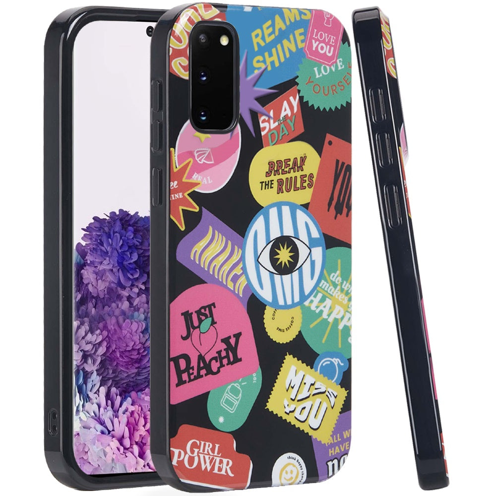 For Samsung Galaxy S20+ Plus Fashion Layer Design Slim IMD TPU Protective, Shockproof Hybrid Stylish Durable Hard PC Case Cover