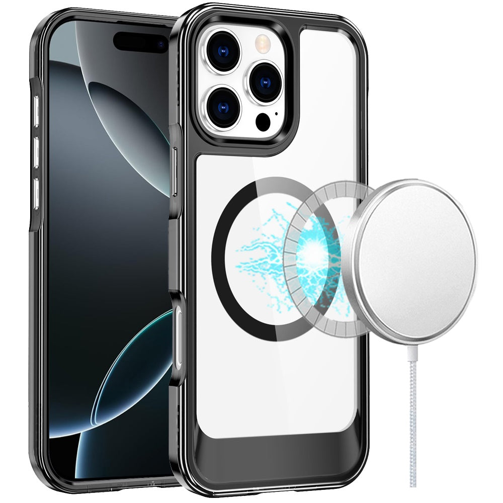 For Apple iPhone 15 Pro Max Transparent HQ Hybrid Slim, Shockproof, Compatible with MagSafe wireless charging & Military-Grade Case Cover