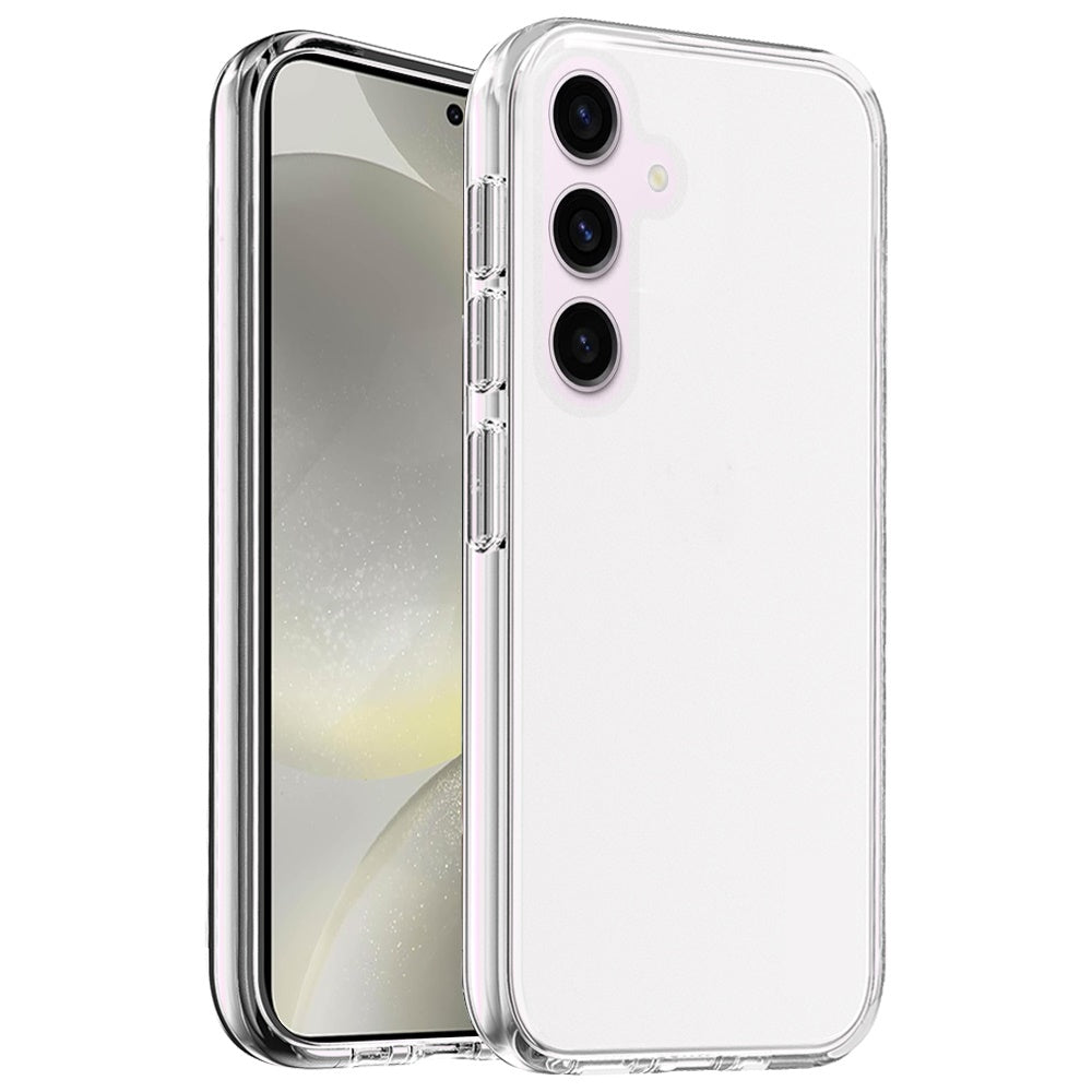 For Samsung Galaxy S25 Ultra Transparent Shock Absorption PC + TPU Rubber Gel Thick 3mm Hybrid Silicone Slim Fit Back Case Cover