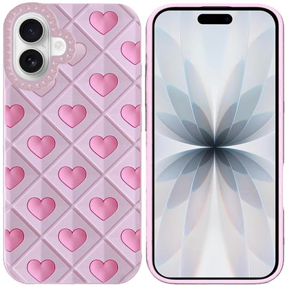 Phone Case for Apple iPhone 17 (6.3") Fashionable Silicone Textured Decorative Design Pattern Protective Rubber TPU Hybrid Protection Cover