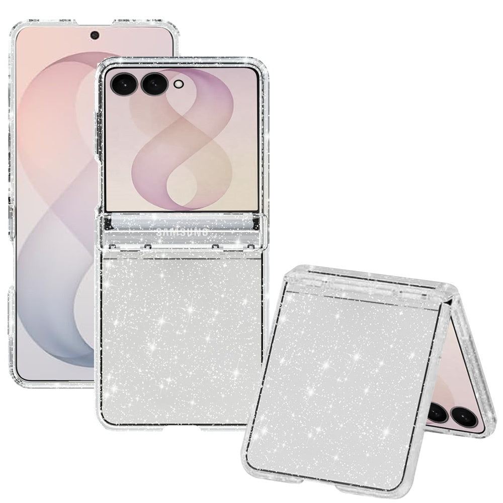 Transparent Glitter Finish Magnetic Circle Thick 3mm Hybrid Design Decorative Bling Sparkle Layered Protective Style