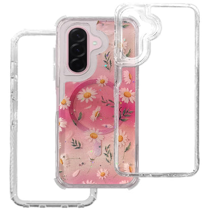Phone Case for Galaxy A17 5G Magnetic Hybrid Fashion Printed Pattern Artwork Stylish Printed Design Dual Layers TPU Rubber SIlicone Hard PC Cover
