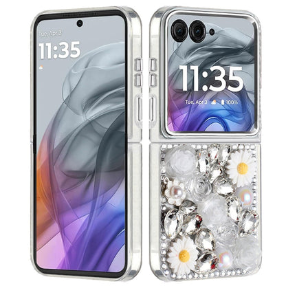 Full Bling Rhinestone Glitter Floral Luxury Hybrid Shockproof Stylish Sparkling Protective Designer Ornament