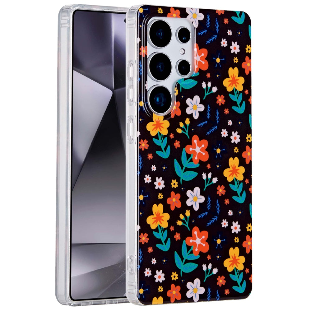 For Samsung Galaxy S24 Ultra Fashion Layer Design Slim IMD TPU Protective, Shockproof Hybrid Stylish Durable Hard PC Case Cover