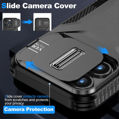 For Samsung Galaxy S26 Ultra Slim Fit Shockproof Hybrid with Slide Camera Window Covering, Rugged Tpu Silicone Hard PC Bumper Case Cover