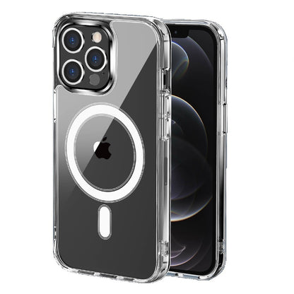 For Apple iPhone 16e Clear Magnetic Case with Built-in Magnets Compatible with MagSafe Slim Soft TPU Bumper Case Cover Transparent