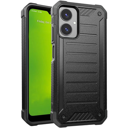 For AT&T Propel 3 5G Tough Lined Design Hybrid Shockproof Protective Rugged TPU Hard PC with Durable Grip Case Cover