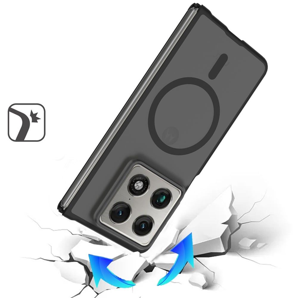 Phone Case for Motorola Razr Fold 2026 Magnetic Circle Matte Hybrid Shockproof Smooth Grip Durable Camera Protection Soft Touch TPU Armor Cover