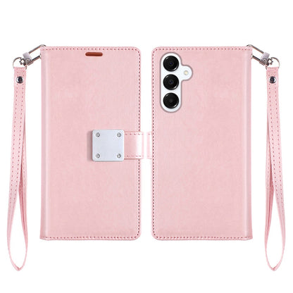 For Samsung Galaxy S25 /S24 Wallet Cases PU Leather with Credit Card /ID /Cash Holder Slot Dual Flip Book Pouch, Stand and Strap Case Cover