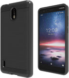 For Apple iPhone 15 Plus (6.7") Slim Fit Rugged TPU + Hard Brushed Metal Texture Hybrid Dual Layer Armor Shockproof  Phone Case Cover