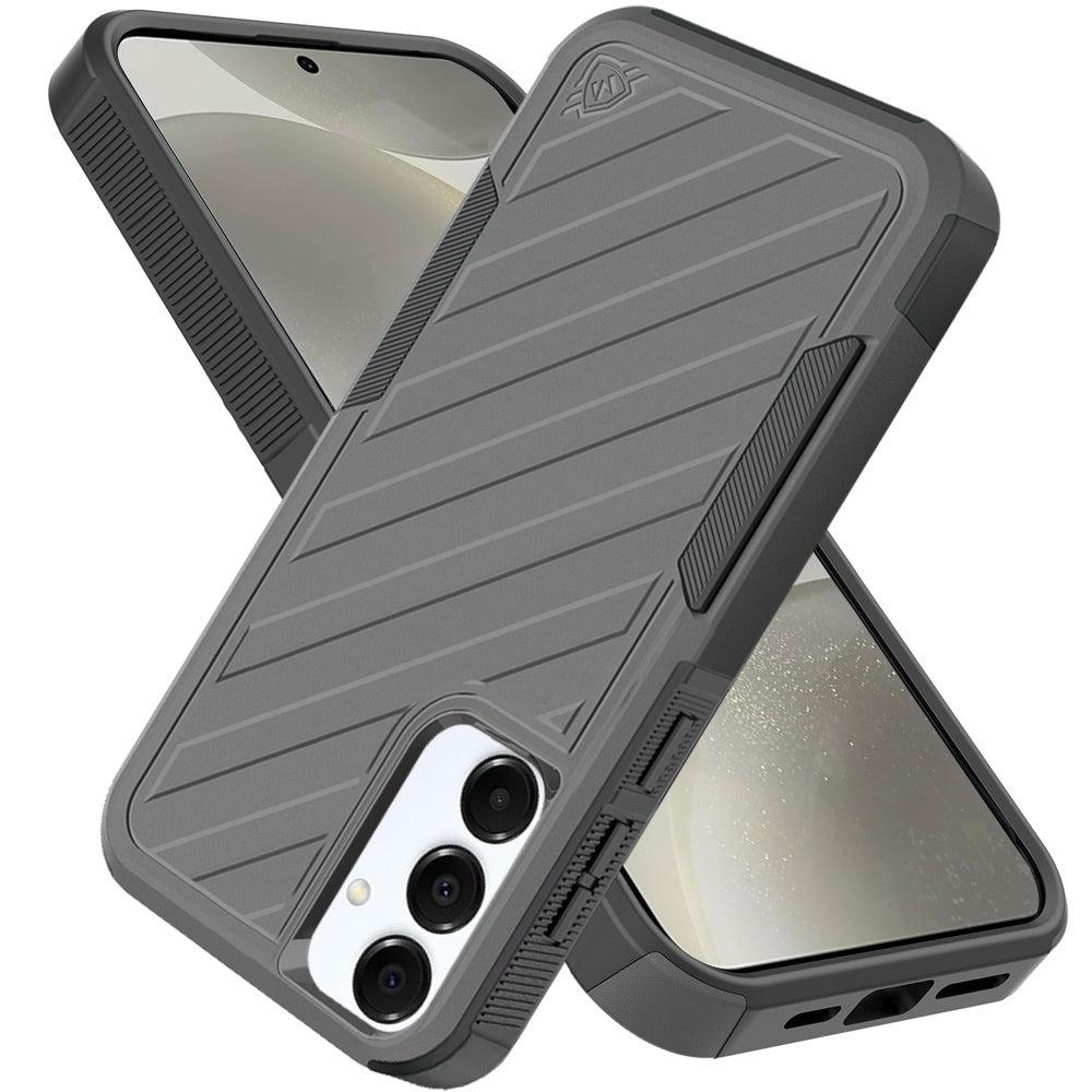 For Samsung Galaxy S25 /S24 Hybrid lined shockproof dual layer Rugged 2in1 Hard PC & Silicone TPU Non Slip Textured Tough Armor Case Cover