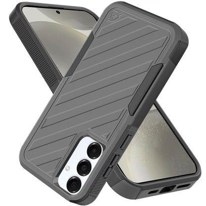 For Samsung Galaxy S25 /S24 Hybrid lined shockproof dual layer Rugged 2in1 Hard PC & Silicone TPU Non Slip Textured Tough Armor Case Cover