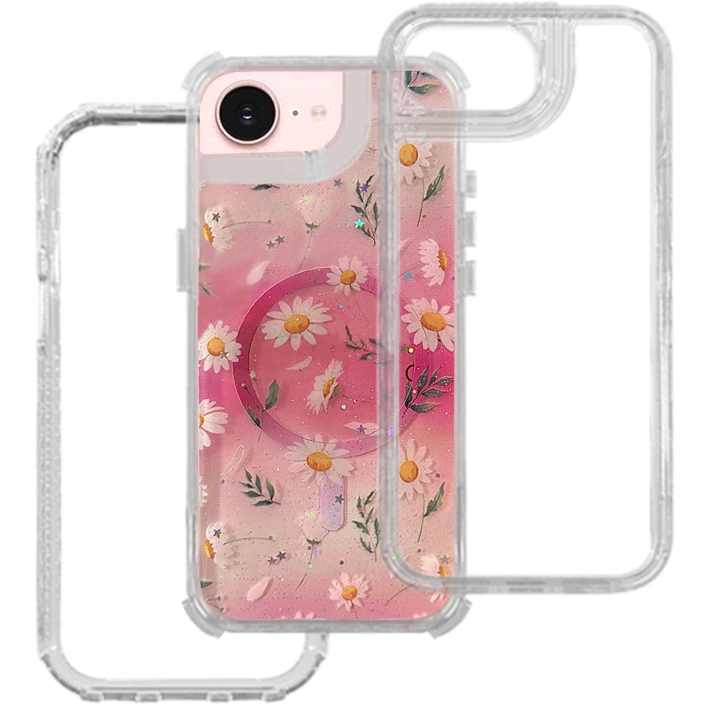Phone Case for Apple iPhone 17E /16E /SE4 Magnetic Hybrid Fashion Printed Pattern Artwork Stylish Printed Design Dual Layers TPU Rubber SIlicone Hard PC Cover