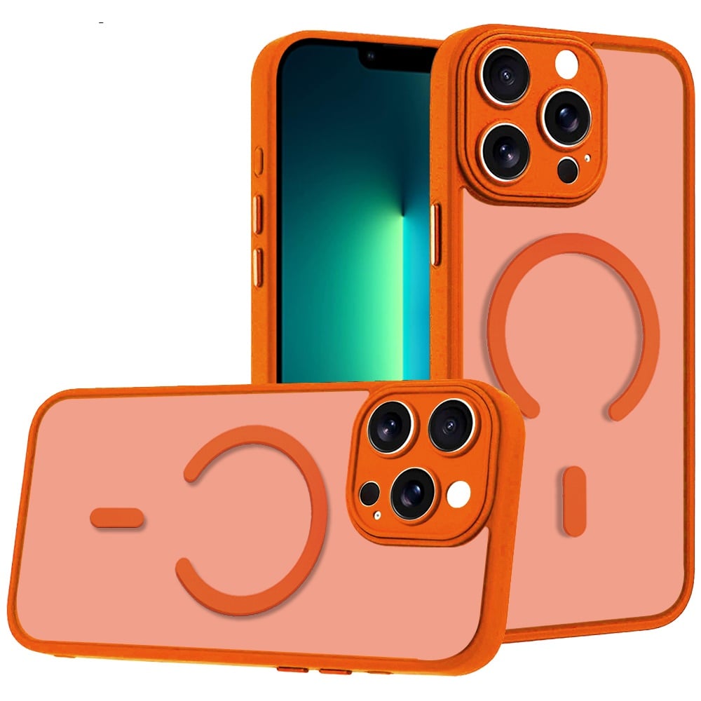 Phone Case for Apple iPhone 13 Pro Max Matte Frosted Magnetic Back Hybrid Hard PC Soft TPU Camera Protection Slim Shock Absorbing Anti Fingerprint Cover