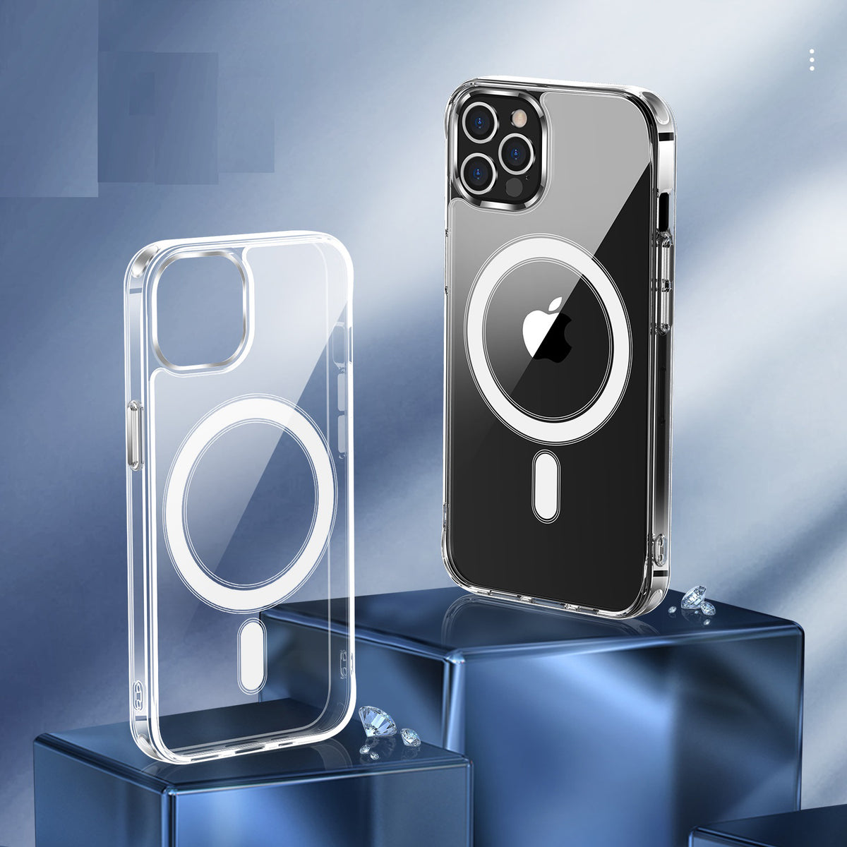 For Apple iPhone 16e Clear Magnetic Case with Built-in Magnets Compatible with MagSafe Slim Soft TPU Bumper Case Cover Transparent