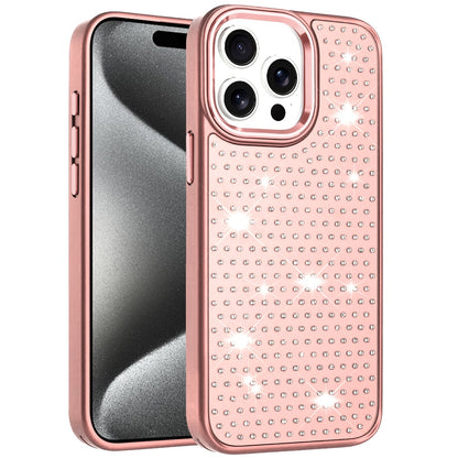 For Apple iPhone 17 Pro Max Bling Diamond Metallic, Full Sparkle Chrome Edged Hybrid Protective Shockproof Case Cover