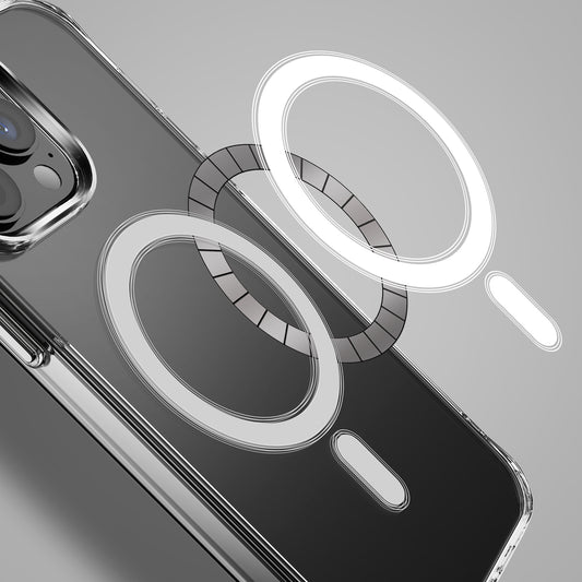 Phone Case for Apple iPhone 8 Plus / iPhone 8+ Thick Clear Hybrid Magnetic Circle Shock Absorbing Reinforced Corners TPU Heavy Duty Transparent Frame Bumper Cover Clear