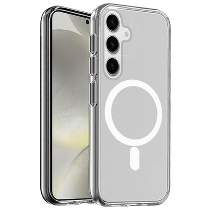 For Apple iPhone 17E /16E MagSafe Compatible Transparent Hybrid Case with Magnetic Circle, Shock Absorption TPU Rubber Case Cover