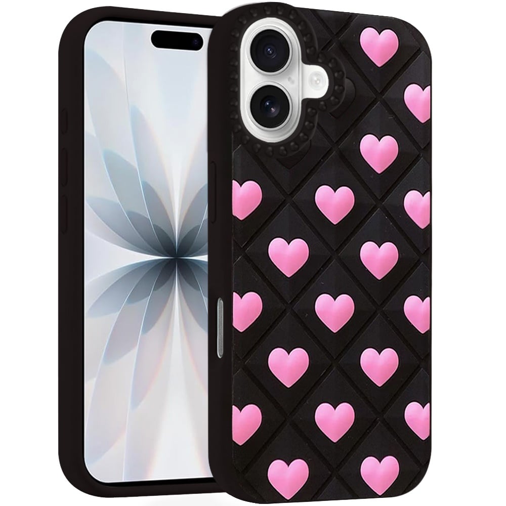 Phone Case for Apple iPhone 18 (6.3") Fashionable Silicone Textured Decorative Design Pattern Protective Rubber TPU Hybrid Protection Cover