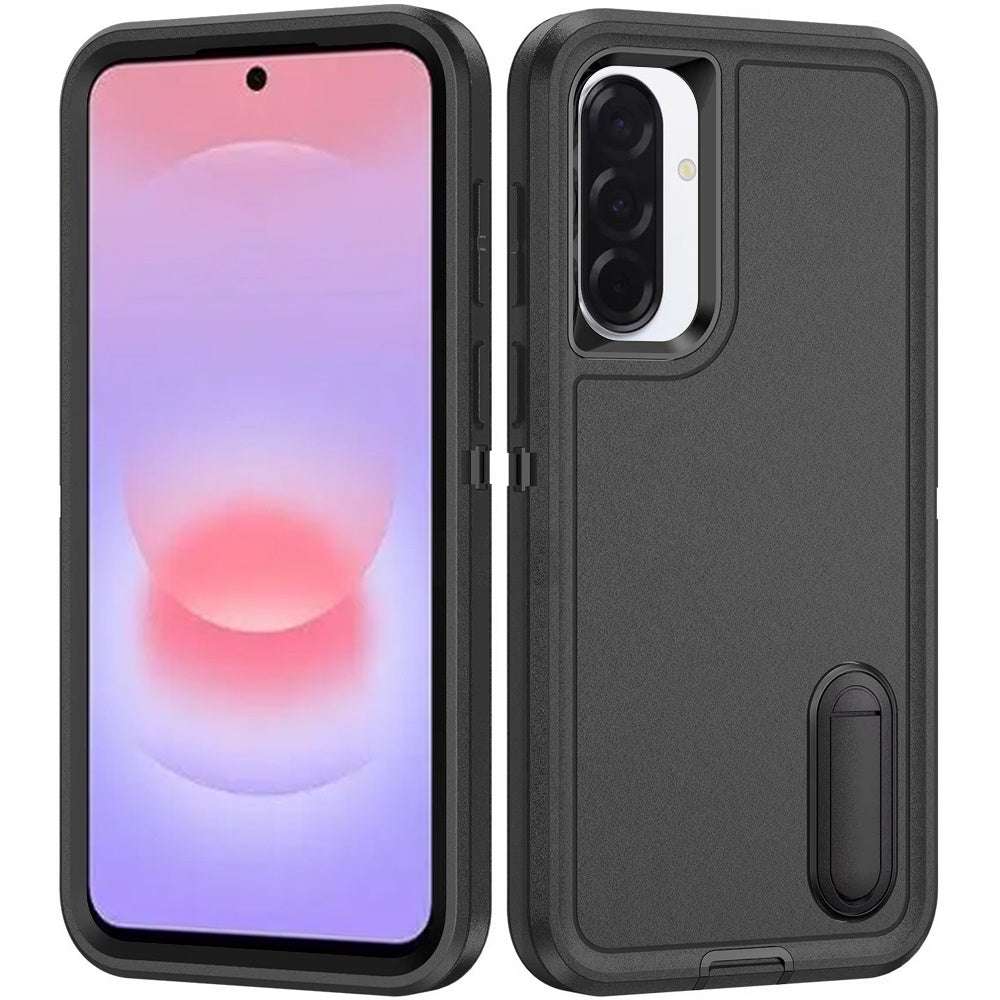 Phone Case for Samsung Galaxy A37 3in1 Tough Rugged Kickstand Shockproof Armor Grip Heavy Duty Drop Resistant Protective Hybrid Cover