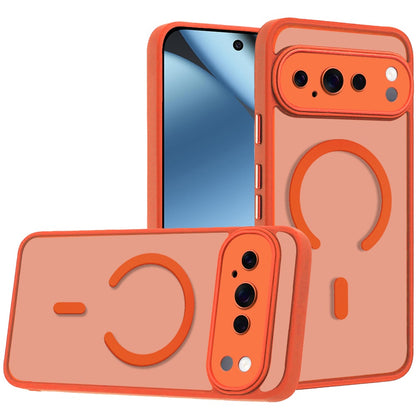 Phone Case for Google Pixel 11 Pro XL Matte Frosted Magnetic Back Hybrid Hard PC Soft TPU Camera Protection Slim Shock Absorbing Anti Fingerprint Cover