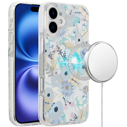 For Apple iPhone 16 Pro Double Layer IMD Stylish Magnetic Hybrid Shockproof Durable Fashion Design Secure Grip Slim TPU Case Cover