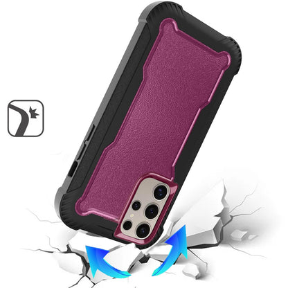 For Samsung Galaxy S25 /S24 Tough Hybrid Case - Shockproof 3-in-1 Armor Full-Body Protection PC + TPU Rubber Bumper Frame Case Cover