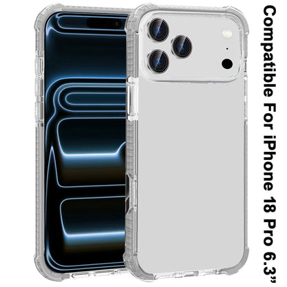 Phone Case for Apple iPhone 18 Pro Transparent Acrylic Shockproof Rugged Hybrid Heavy Duty Color Frame Raised Bezel Clear Durable Grip Cover