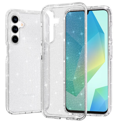 Phone Case for Samsung Galaxy A16 5G Glitter Transparent Shockproof Thick Clear Hybrid Slim Fit Heavy Duty 3mm TPU Protective Bumper Cover Clear
