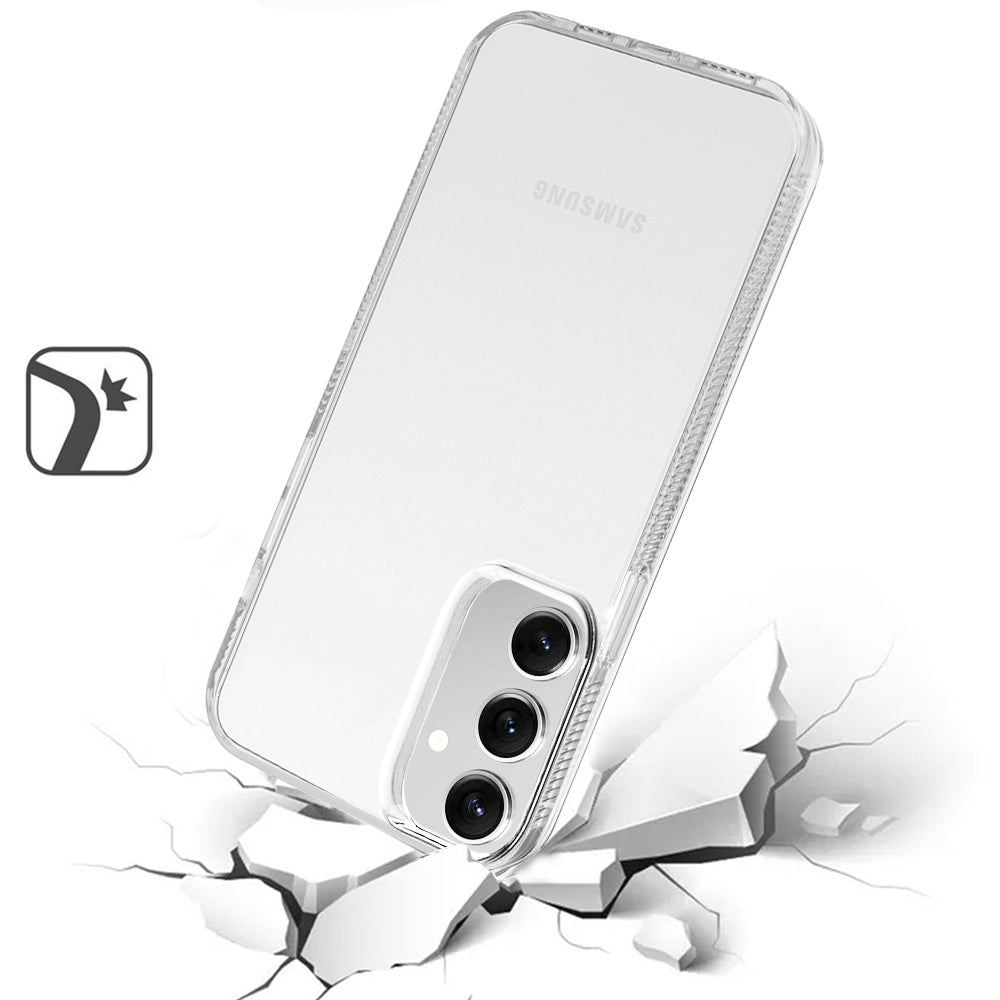 For Apple iPhone 16 Plus (6.7") Classic Transparent Hybrid Acrylic Thick 2.0mm Rubber Gummy Hard Back PC TPU Frame Case Cover Clear