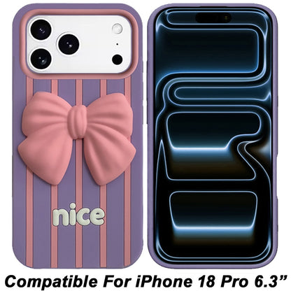 Phone Case for Apple iPhone 18 Pro Fashionable Silicone Textured Decorative Design Pattern Protective Rubber TPU Hybrid Protection Cover