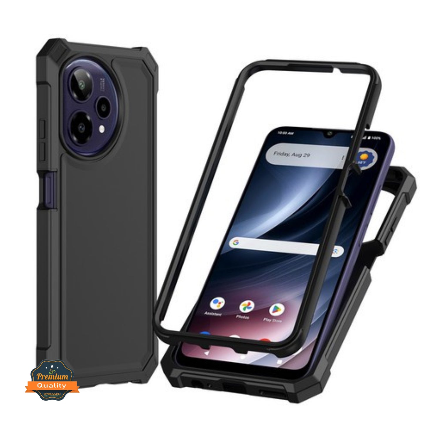 For Cricket Icon Plus 2026 Full-Body Dual Layer Hybrid Case Slim, Drop-Proof TPU Hard PC, Durable Corner Front Bumper Protector Case Cover