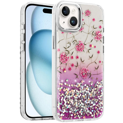 For Apple iPhone 15 Fashion Beautiful Epoxy Design Hybrid Fashion Stylish TPU Protective, Shockproof Hybrid PC Case Cover