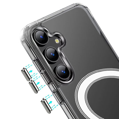 Phone Case for Samsung Galaxy S26 FE /S26 Fan Edition Thick Clear Hybrid Magnetic Circle Shock Absorbing Reinforced Corners TPU Heavy Duty Transparent Frame Bumper Cover Clear
