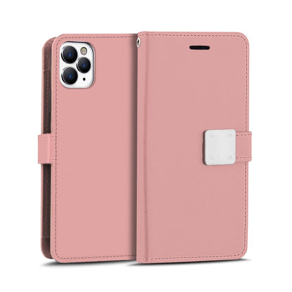 For Motorola Moto G Power 5G 2026 PU leather Wallet 6 Card Slots folio with Wrist Strap & Kickstand Pouch Flip Shockproof Case Cover Rose Gold