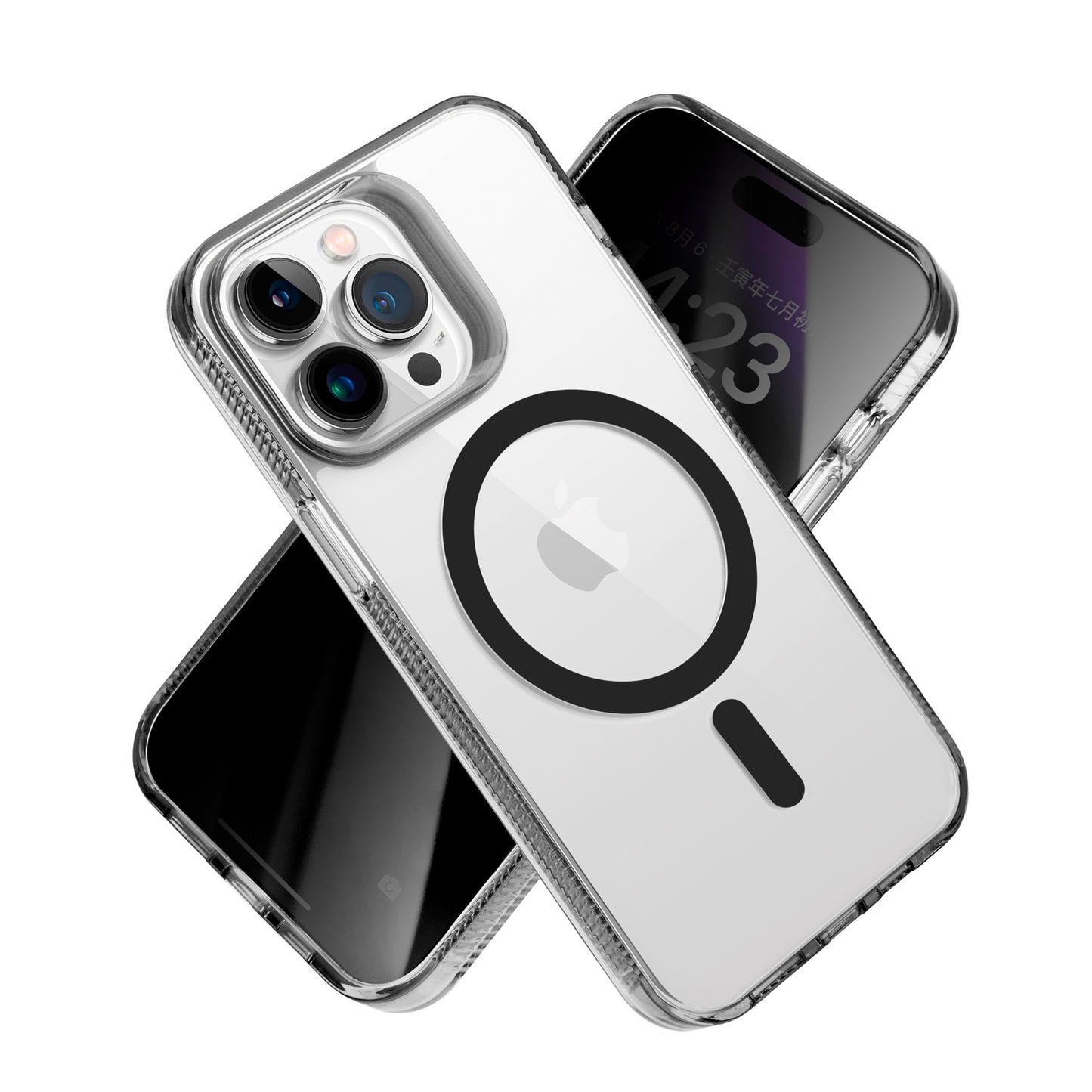 For Apple iPhone 16 Plus (6.7") MagSafe Compatible Integrated Technology Clean Transparent Hybrid Armor TPU Frame Case Cover