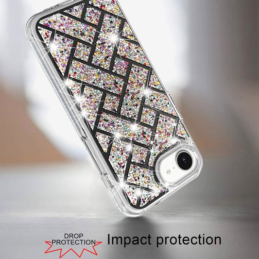 For Apple iPhone 17E /16E Bling Hybrid Shockproof Protective Design Stylish Glitter Finish Durable Grip Protection Case Cover