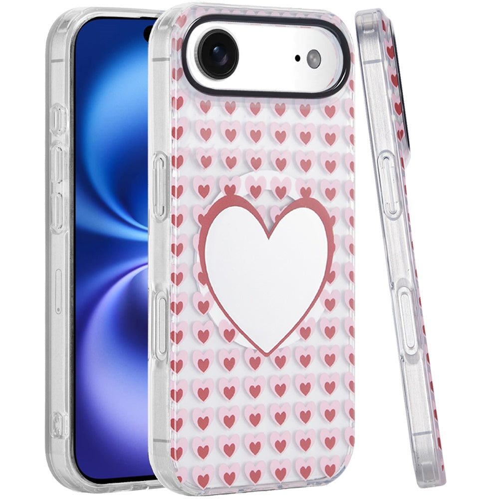 For Apple iPhone 17 Stylish Pattern Fashion IMD Printed Design TPU Slim Shockproof Protective with Magnetic Back Case Cover