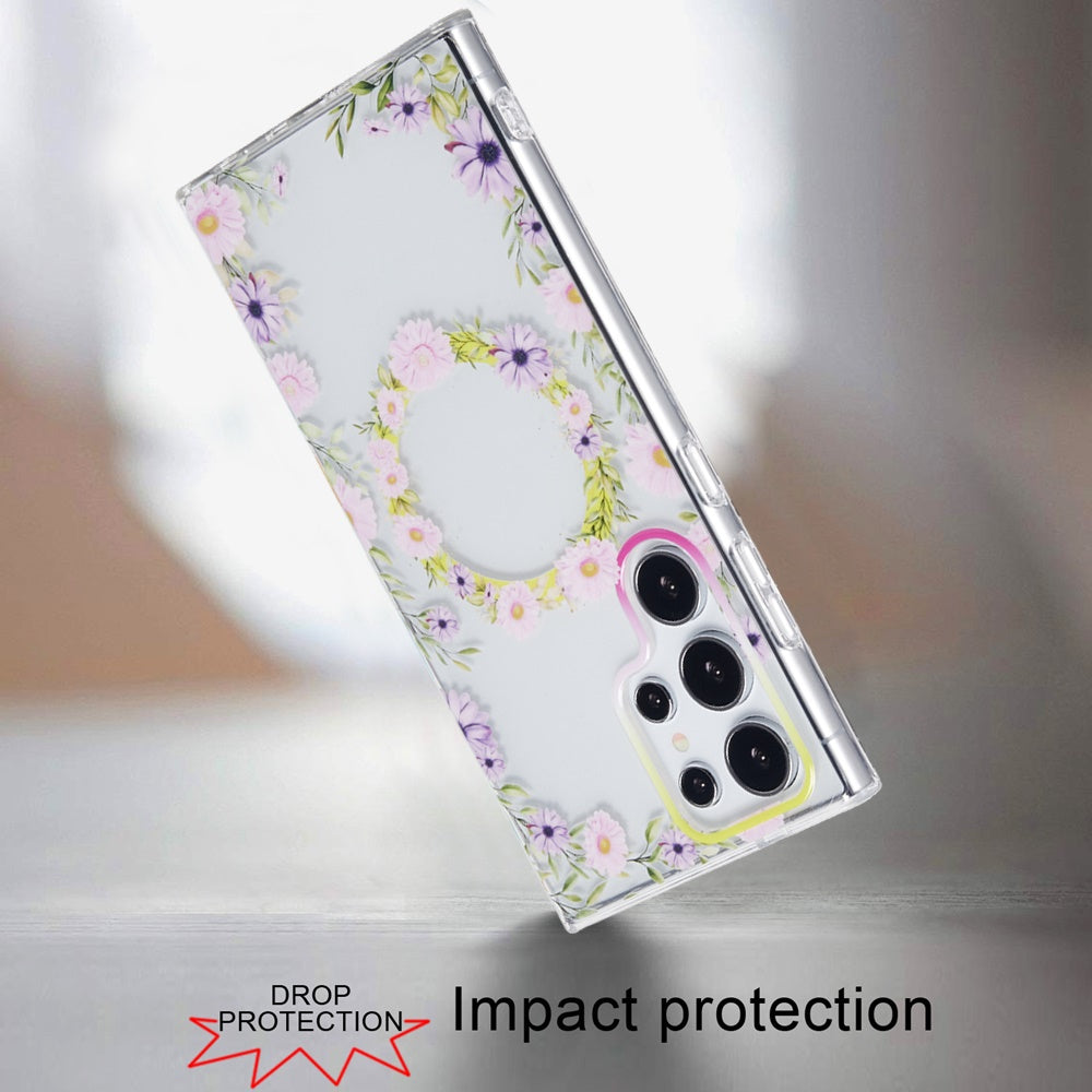 For Samsung Galaxy S22 Ultra Durable Fashion IMD Printed Design TPU Slim Shockproof Protective Case with Stylish Pattern Case Cover