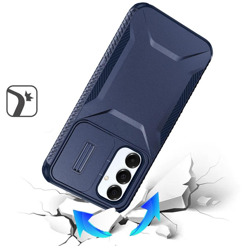 For Samsung Galaxy S25 Fan Edition /Galaxy S25 FE Slim Fit Shockproof Hybrid with Slide Camera Window Covering, Rugged Tpu Silicone Hard PC Bumper Case Cover