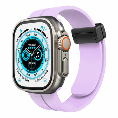 Watch Band for Apple Watch 42/44/45/46mm & Ultra 49mm, Series 4-10 & SE Premium Silicone Magnetic Buckle Adjustable Strap Secure Fit Flexible Soft Replacement