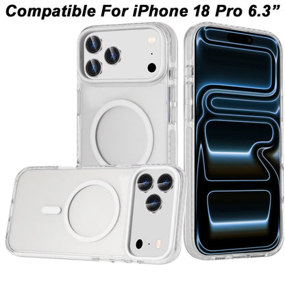 Phone Case for Apple iPhone 18 Pro MagSafe Magnetic Transparent Hybrid Shockproof Clear Color Match Durable Grip Hard TPU Slim Protective Cover