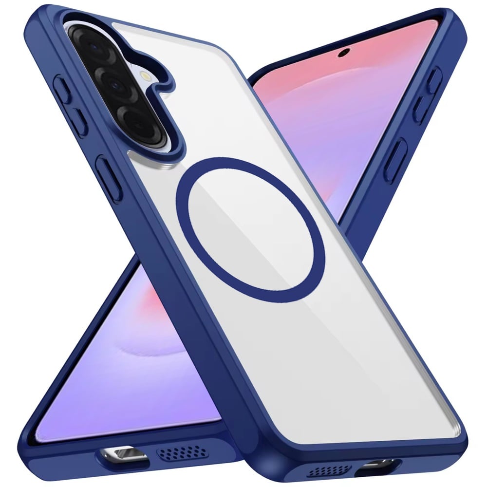 Phone Case for Samsung Galaxy A37 Transparent Magnetic HQ Shockproof Hybrid 2.0mm Thick AntiSlip Grip Drop Protection Rugged Clear Durable Impact Cover