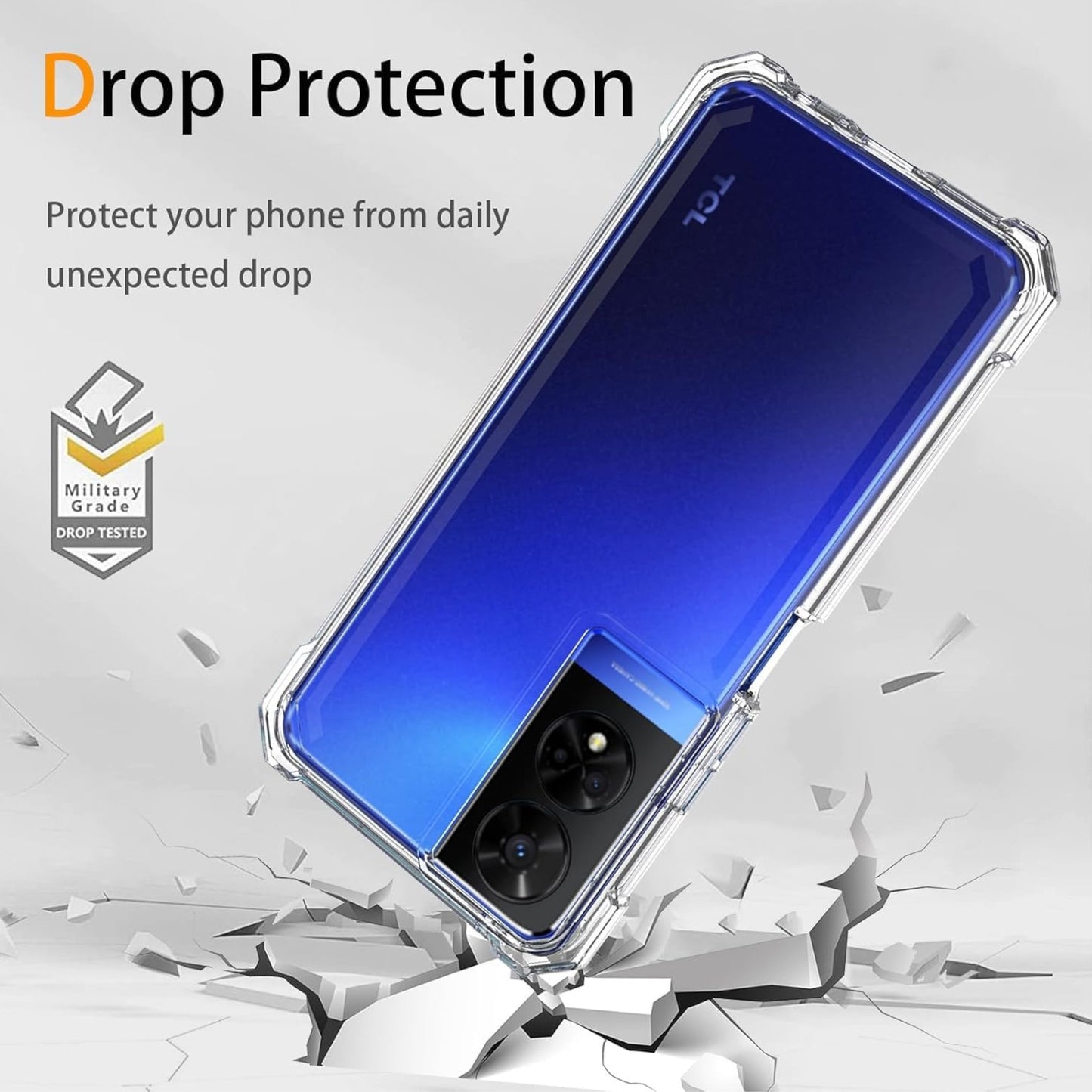 For Samsung Galaxy Xcover 7 Pro Full-Body Dual Layer Hybrid Case Slim, Drop-Proof TPU Hard PC, Durable Corner Front Bumper Protector Case Cover Clear Transparent