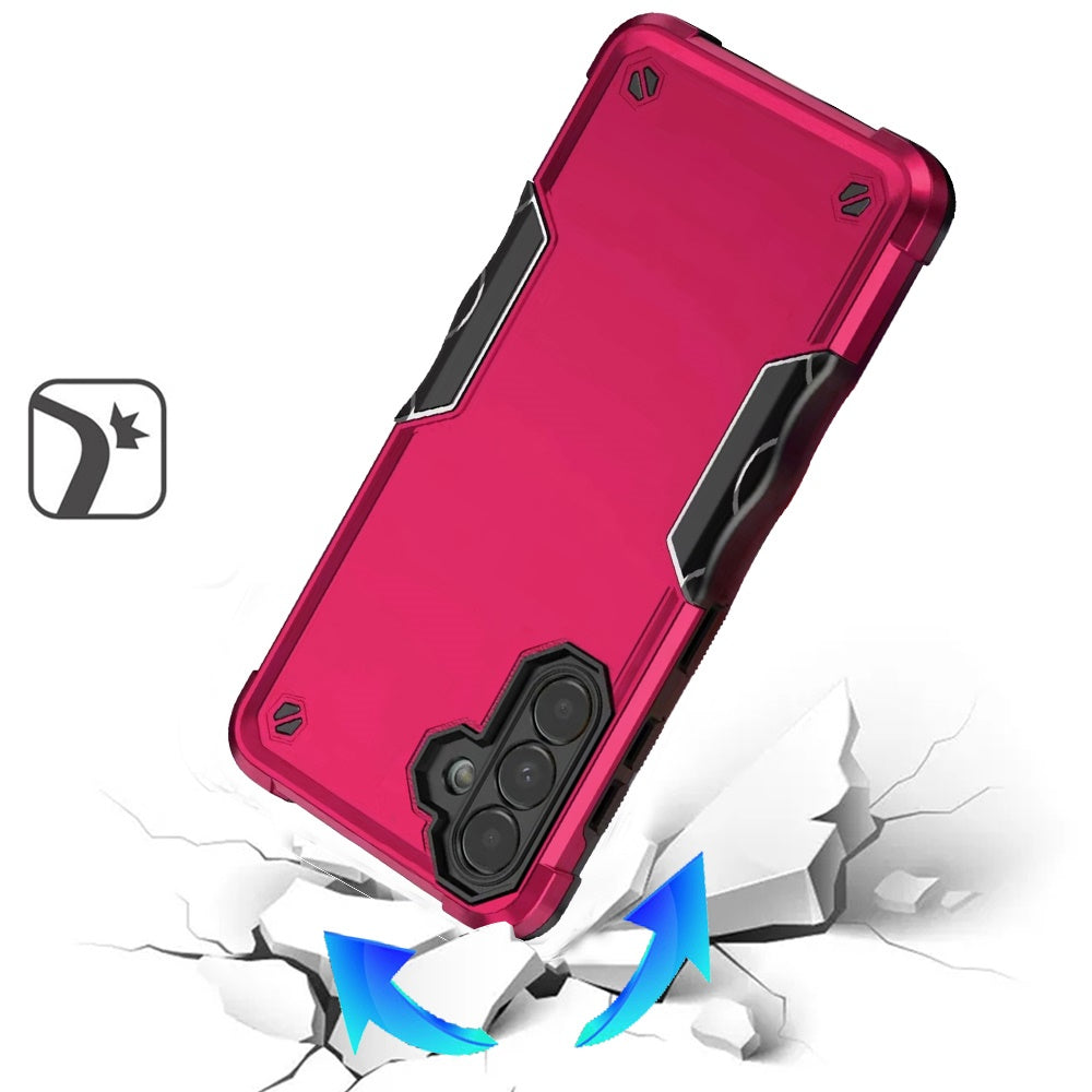 For Samsung Galaxy A26 Slim Tough Shockproof Hybrid Heavy Duty 2in1 Dual Layer TPU Bumper Rugged Rubber Defend Armor Case Cover Black