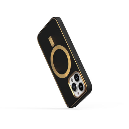 For Apple iPhone 11 Pro Max PU Leather Magnetic Hybrid Shockproof Protection Premium Finish Durable Secure Grip Slim Design Case Cover Black