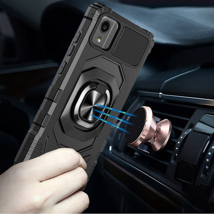 For Samsung Galaxy S26 Hybrid Dual Layer with 360° Rotate Magnetic Ring Stand Holder Kickstand TPU Rugged PC Shockproof Case Cover